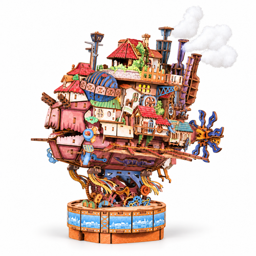 3D Wooden Puzzle Kit – Walking Castle, 830 Pieces | Gift for Puzzle Lovers