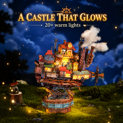 3D Wooden Puzzle Kit – Walking Castle, 830 Pieces | Gift for Puzzle Lovers
