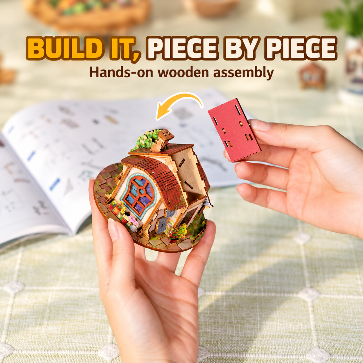 3D Wooden Puzzle Kit – Walking Castle, 830 Pieces | Gift for Puzzle Lovers