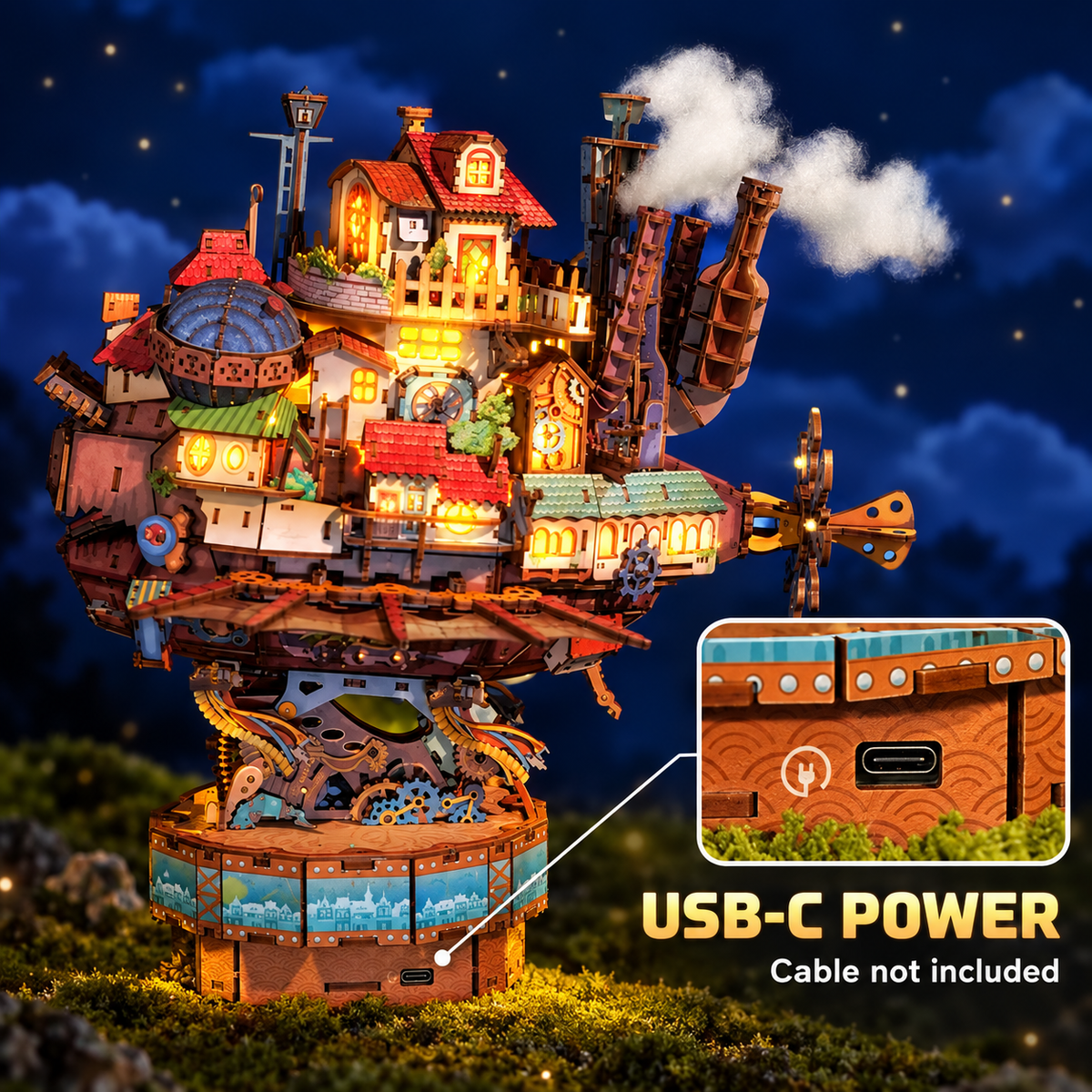 3D Wooden Puzzle Kit – Walking Castle, 830 Pieces | Gift for Puzzle Lovers